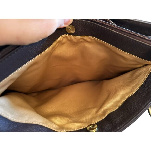 Ella Simone Weston Leather Tote Bag Black Everyday Large 17" X 11" - Picture 9 of 11